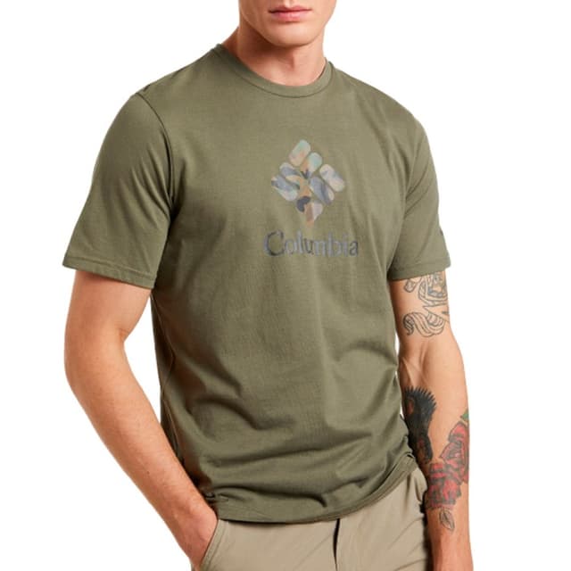 Футболка мужская Columbia Timber Point™ Graphic Tee зеленая 2022251-397