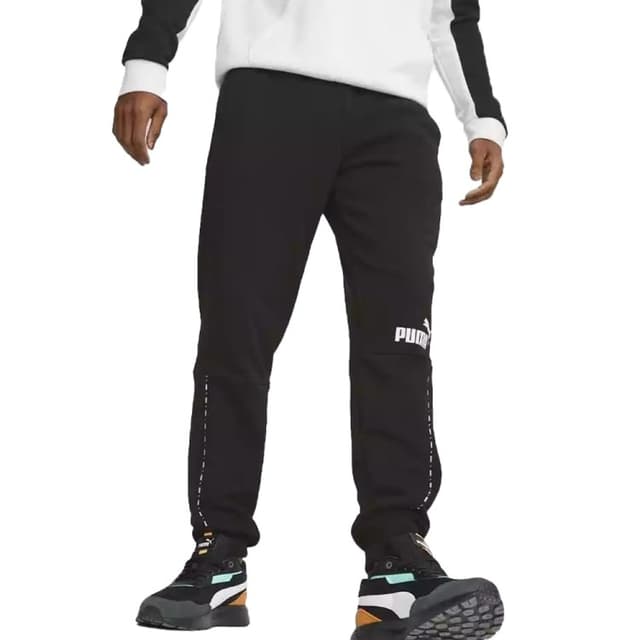 Брюки мужские Puma ESS BLOCK x TAPE Sweatpants TR cl черные 67517201