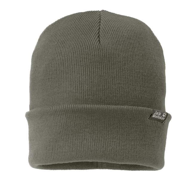 Шапка унисекс Jack Wolfskin RIB HAT оливкая 1903891-4550