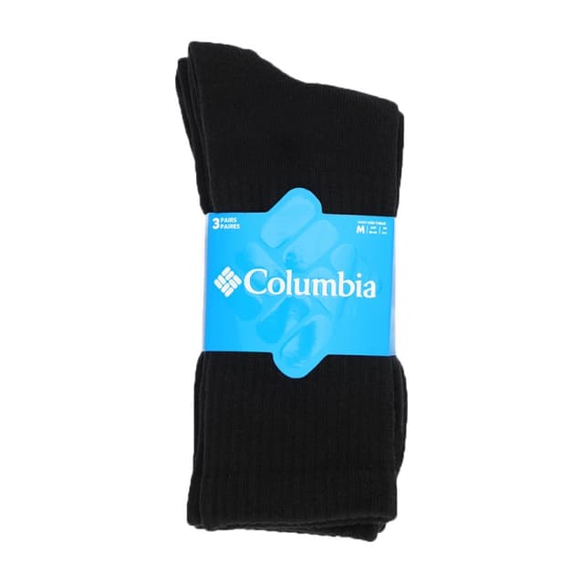 Шкарпетки Columbia 3PP Columbia Unisex  2 parts logo Crew чорні C1235-BLK