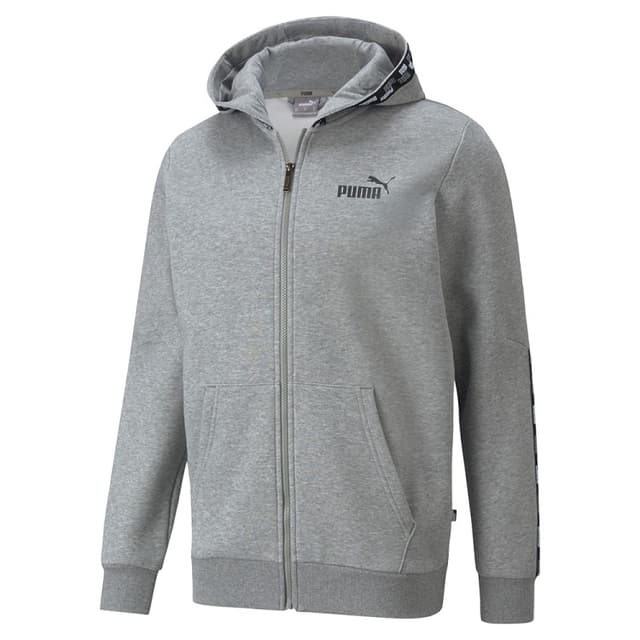 Толстовка мужская Puma Puma Power Fz Hoodie серая 58939603