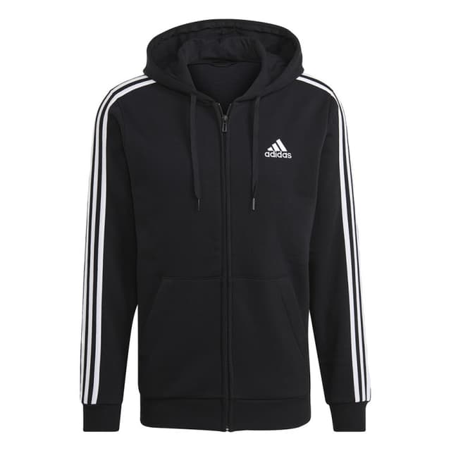 Толстовка чоловіча Adidas M 3S Fl Fz Hd чорна GK9051 