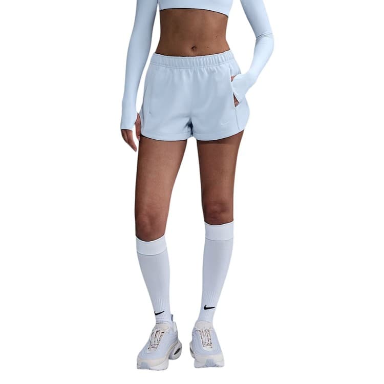 Шорты женские Nike W NSW NK WR PLY KNT MR 2" SHRT голубые HJ1406-423