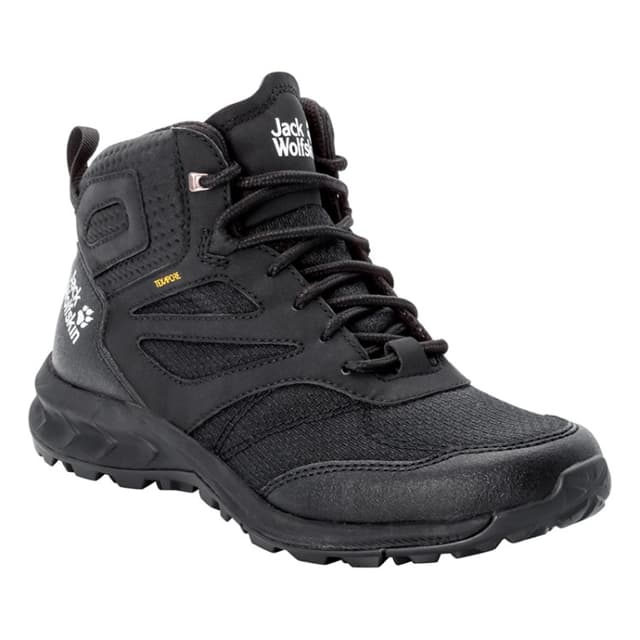Ботинки женские Jack Wolfskin Woodland Texapore Mid W черные 4039231-6000