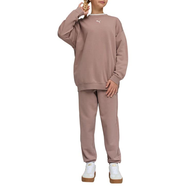 Костюм дитячий Puma Loungewear Oversized Sweat Suit TR G мокко 69339588
