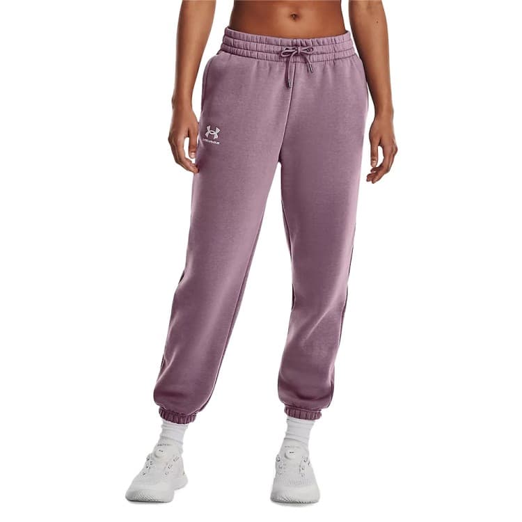 Брюки женские Under Armour Essential Fleece Joggers фиолетовые 1373034-500