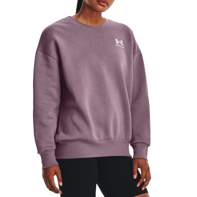 Толстовка женская Under Armour Essential Flc OS Crew фиолетовая 1379475-500