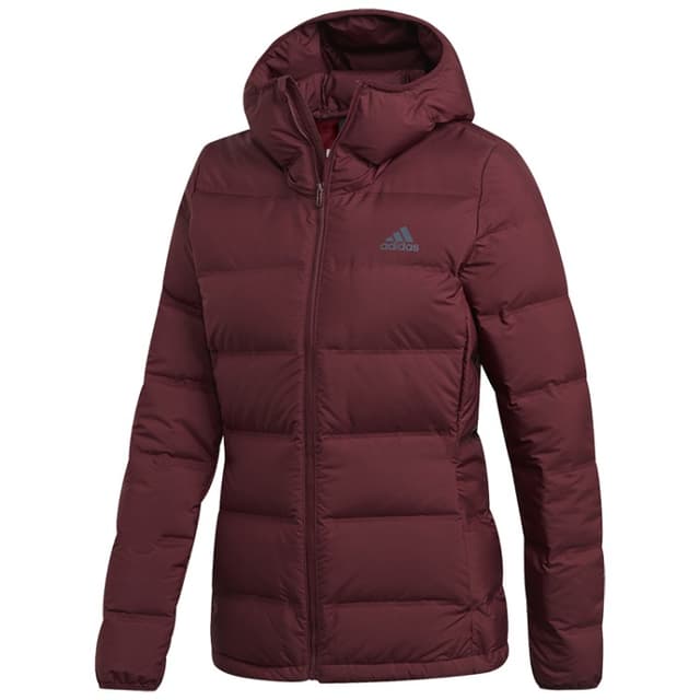 Куртка женская Adidas Helionic Hooded бордовая DZ1495