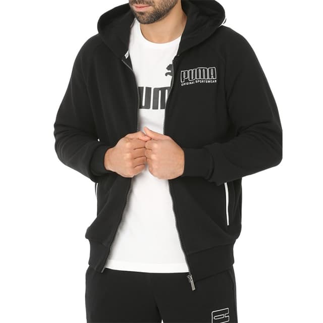 Толстовка мужская Puma Athletics Hooded Jacket черная 85414001