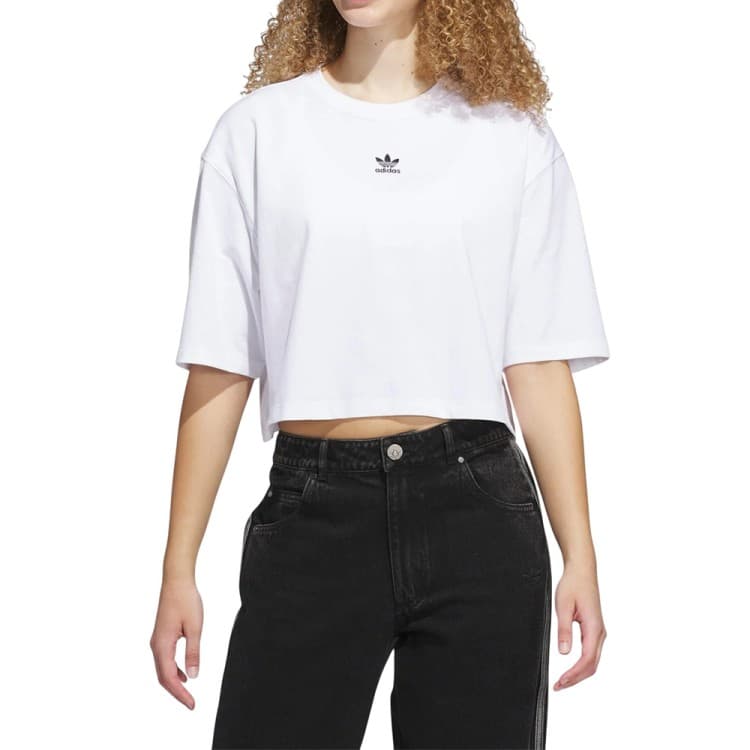 Футболка жіноча Adidas ESS CROP TEE біла JJ3385