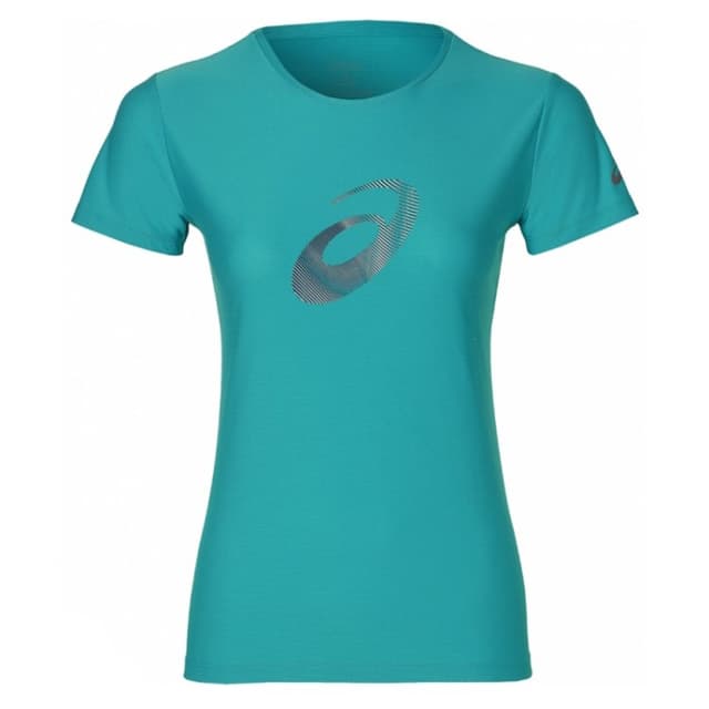 Футболка женская Asics Graphic Ss Top () голубая 134105-8098