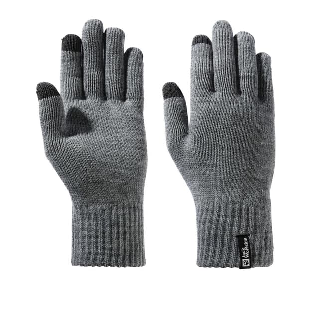 Перчатки мужские Jack Wolfskin RIB GLOVE серые 1911681-6110 — Sport City Перчатки мужские Jack Wolfskin RIB GLOVE серые 1911681-6110