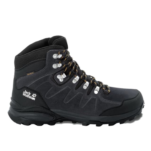 Черевики чоловічі Jack Wolfskin REFUGIO TEXAPORE MID M чорні 4049841-6357 — Sport City Черевики чоловічі Jack Wolfskin REFUGIO TEXAPORE MID M чорні 4049841-6357