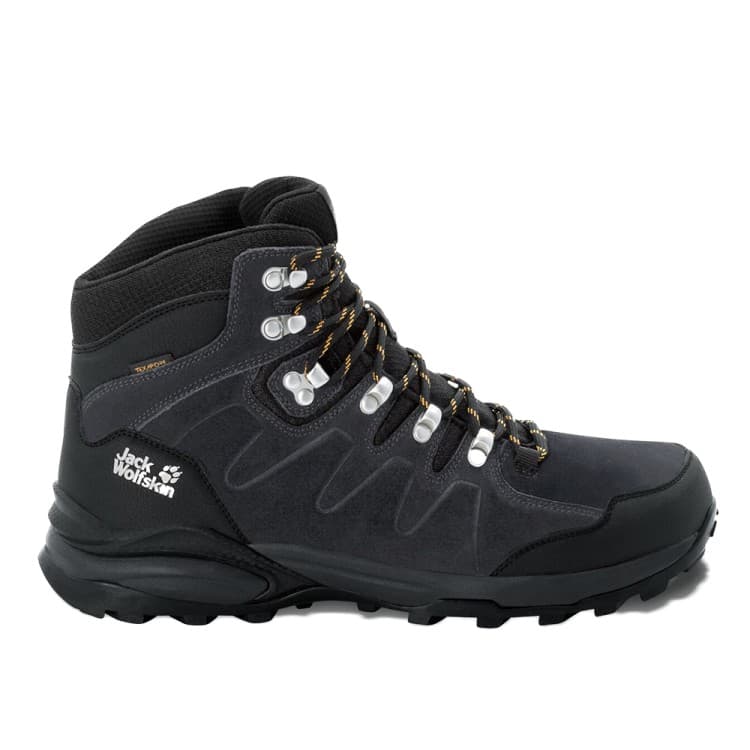 Черевики чоловічі Jack Wolfskin REFUGIO TEXAPORE MID M чорні 4049841-6357 — Sport City Черевики чоловічі Jack Wolfskin REFUGIO TEXAPORE MID M чорні 4049841-6357