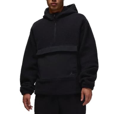 Толстовка чоловіча Nike M J FLIGHT SHERPA TOP чорна FV7452-010 — Sport City Толстовка чоловіча Nike M J FLIGHT SHERPA TOP чорна FV7452-010