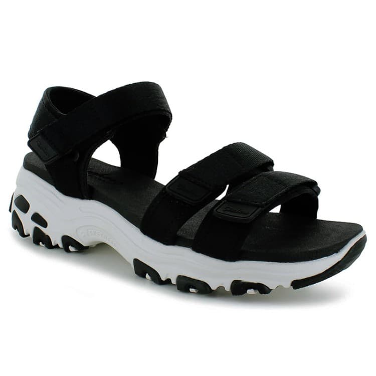 Сандали женские Skechers D'Lites - Fresh Catch черные 31514-BLK — Sport City Сандали женские Skechers D'Lites - Fresh Catch черные 31514-BLK
