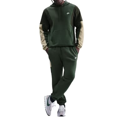 Костюм чоловічий Nike M NK CLUB FLEECE HDED TRACK GX зелений HV1165-323 — Sport City Костюм чоловічий Nike M NK CLUB FLEECE HDED TRACK GX зелений HV1165-323