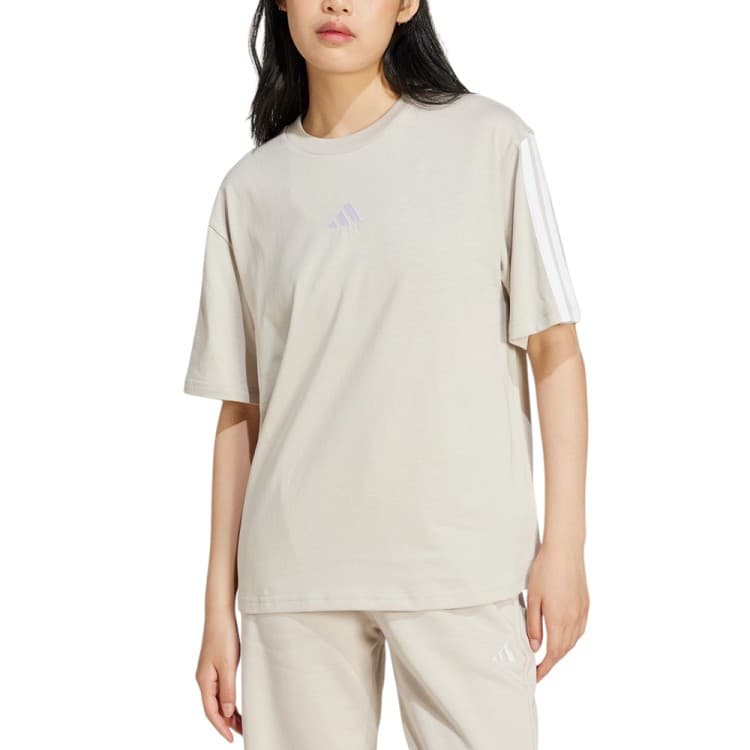 Футболка женская Adidas W 3S SJ BF T бежевая JE1219 — Sport City Футболка женская Adidas W 3S SJ BF T бежевая JE1219