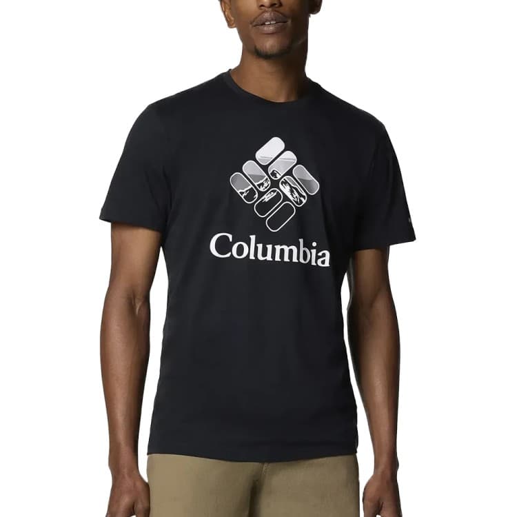 Футболка мужская Columbia M Rapid Ridge™ Graphic Tee черная 1888811-001 — Sport City Футболка мужская Columbia M Rapid Ridge™ Graphic Tee черная 1888811-001