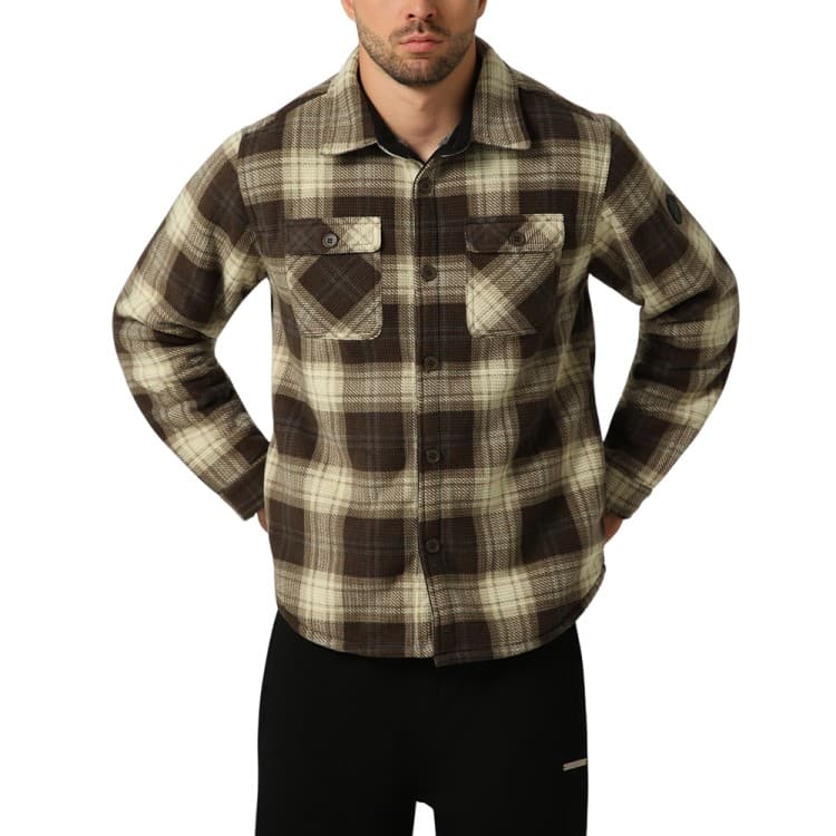 Рубашка мужская Larum Plaid коричневая 432604-200 — Sport City Рубашка мужская Larum Plaid коричневая 432604-200