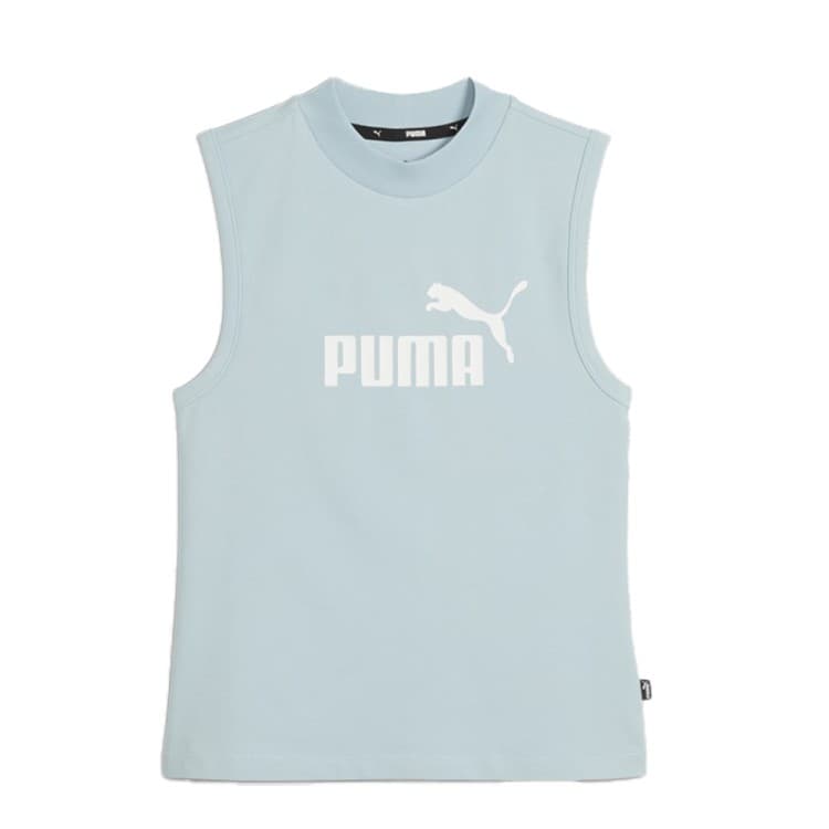 Майка женская Puma ESS Slim Logo Tank голубая 67369522 — Sport City Майка женская Puma ESS Slim Logo Tank голубая 67369522