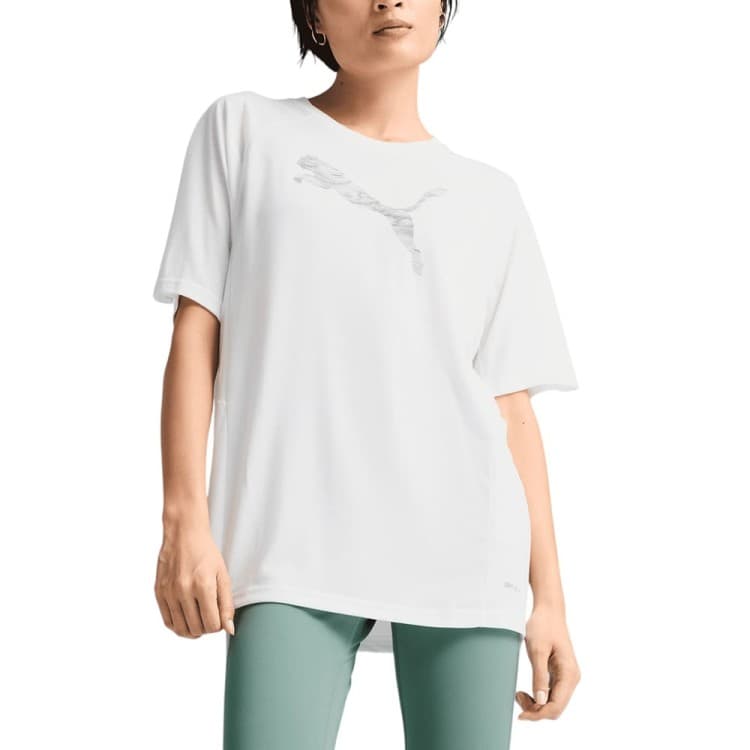 Футболка женская Puma EVOSTRIPE Relaxed Tee белая 68504802 — Sport City Футболка женская Puma EVOSTRIPE Relaxed Tee белая 68504802