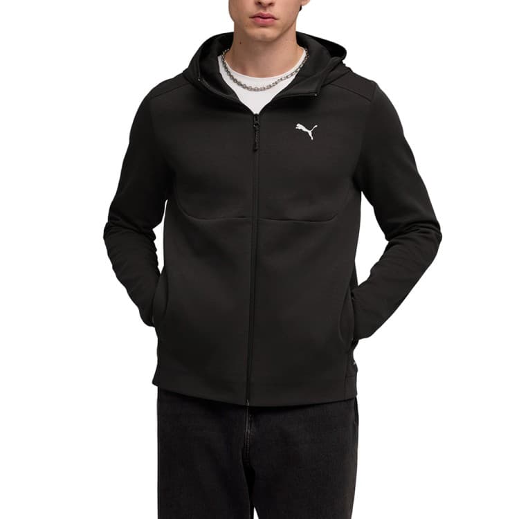 Толстовка мужская Puma TECH Full-Zip Hoodie DK черная 69218501 — Sport City Толстовка мужская Puma TECH Full-Zip Hoodie DK черная 69218501