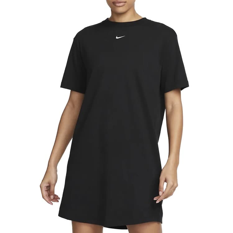 Сукня жіноча Nike W NSW ESSNTL SS DRESS TSHRT чорна DV7882-010 — Sport City Сукня жіноча Nike W NSW ESSNTL SS DRESS TSHRT чорна DV7882-010