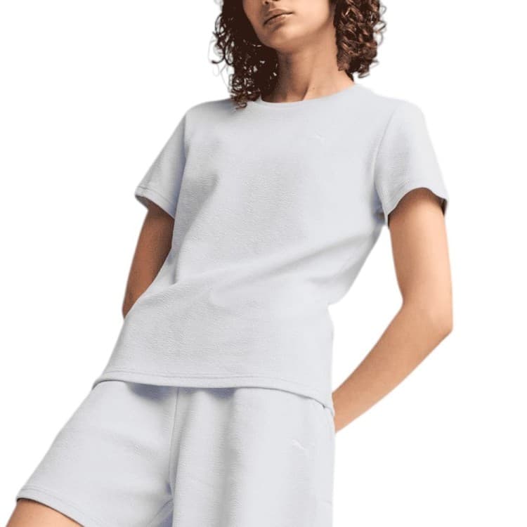Футболка женская Puma HER Tee голубая 68505347 — Sport City Футболка женская Puma HER Tee голубая 68505347