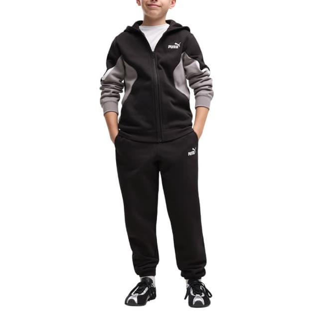 Костюм дитячий Puma ESS BLOCK Full-Zip Sweat Suit B чорний 69521901 — Sport City Костюм дитячий Puma ESS BLOCK Full-Zip Sweat Suit B чорний 69521901