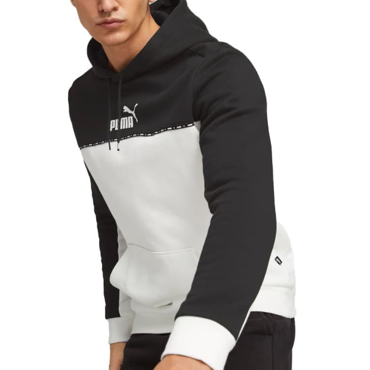 Толстовка мужская Puma ESS BLOCK x TAPE Hoodie TR черная 67517301 — Sport City Толстовка мужская Puma ESS BLOCK x TAPE Hoodie TR черная 67517301