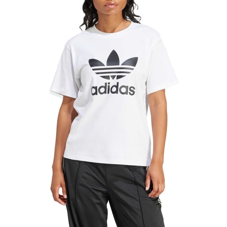 Футболка жіноча Adidas TREFOIL TEE біла IR9534 — Sport City Футболка жіноча Adidas TREFOIL TEE біла IR9534