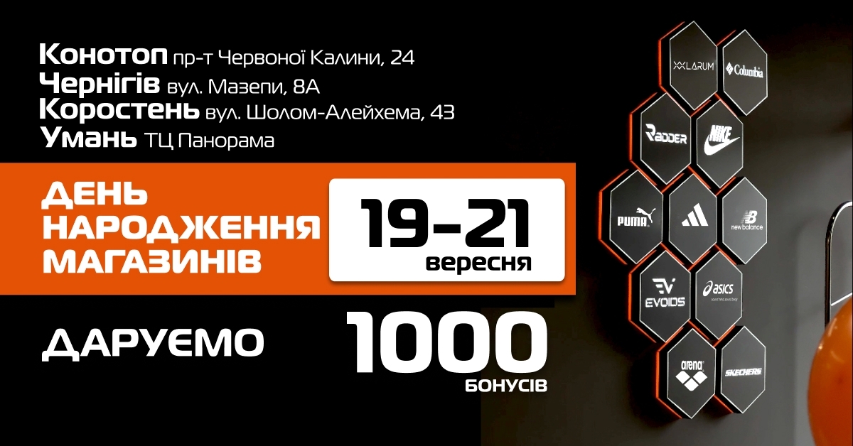 4 магазини SPORT CITY відзначають день народження!