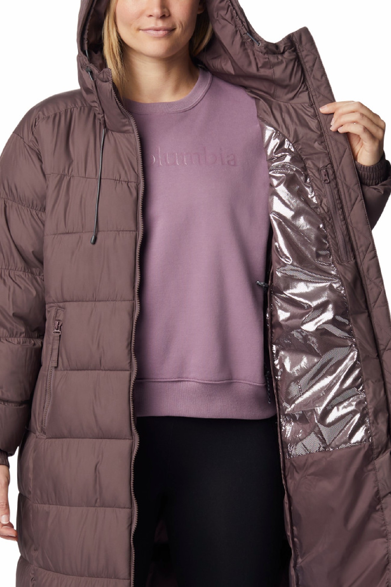 Куртка женская Columbia Pike Lake™ II Long Jacket коричневая 2051351-263 изображение 4