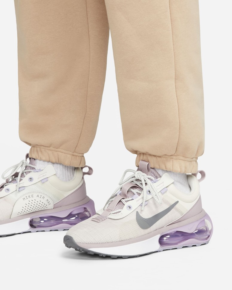 Брюки женские Nike W NSW PHNX FLC HR OS PANT бежевые DQ5887-200 изображение 5