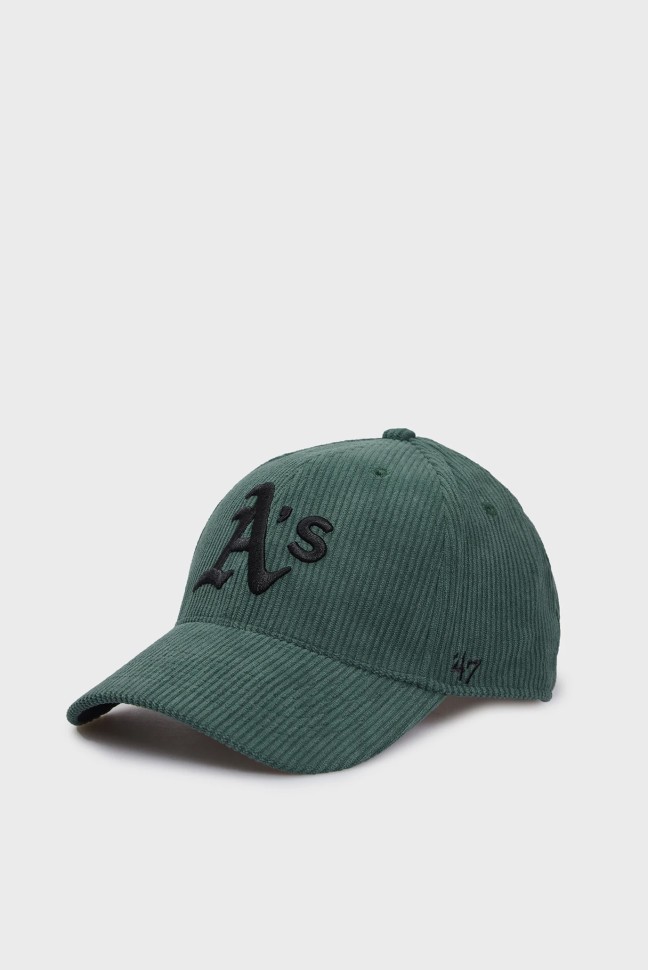 Бейсболка  47 Brand OAKLAND ATHLETICS THICK CORD зелена B-THCKM18EWS-DG изображение 4