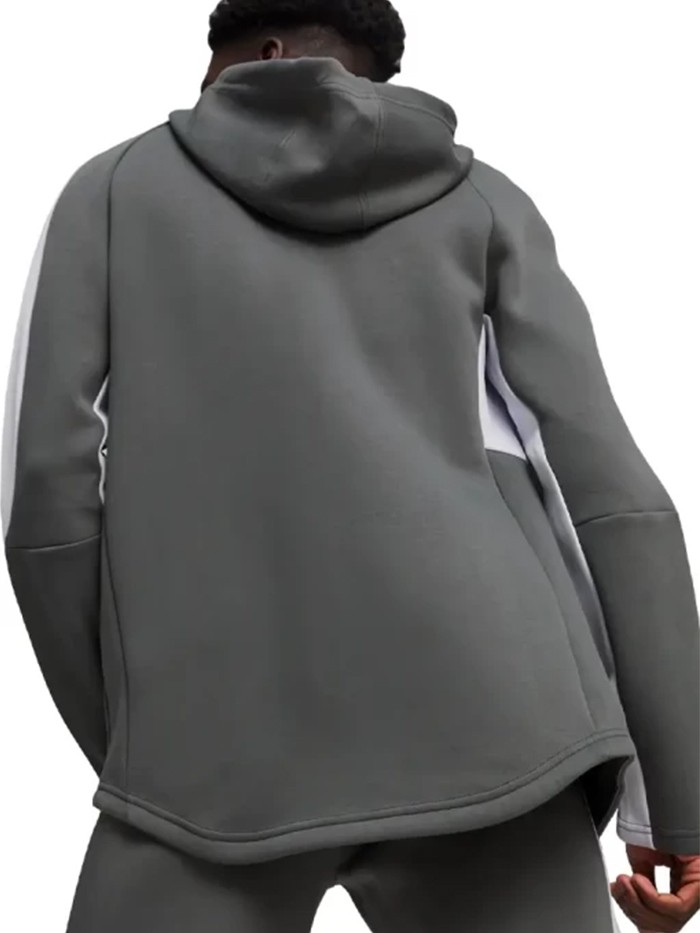 Толстовка чоловіча Puma EVOSTRIPE Full-Zip Hoodie DK графiтова 67899580 — фото 3