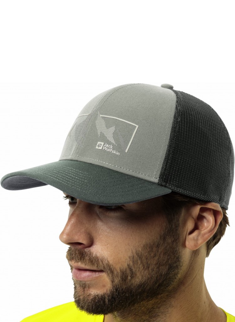 Бейсболка Jack Wolfskin BRAND CAP зеленая 1911242-4311 изображение 3