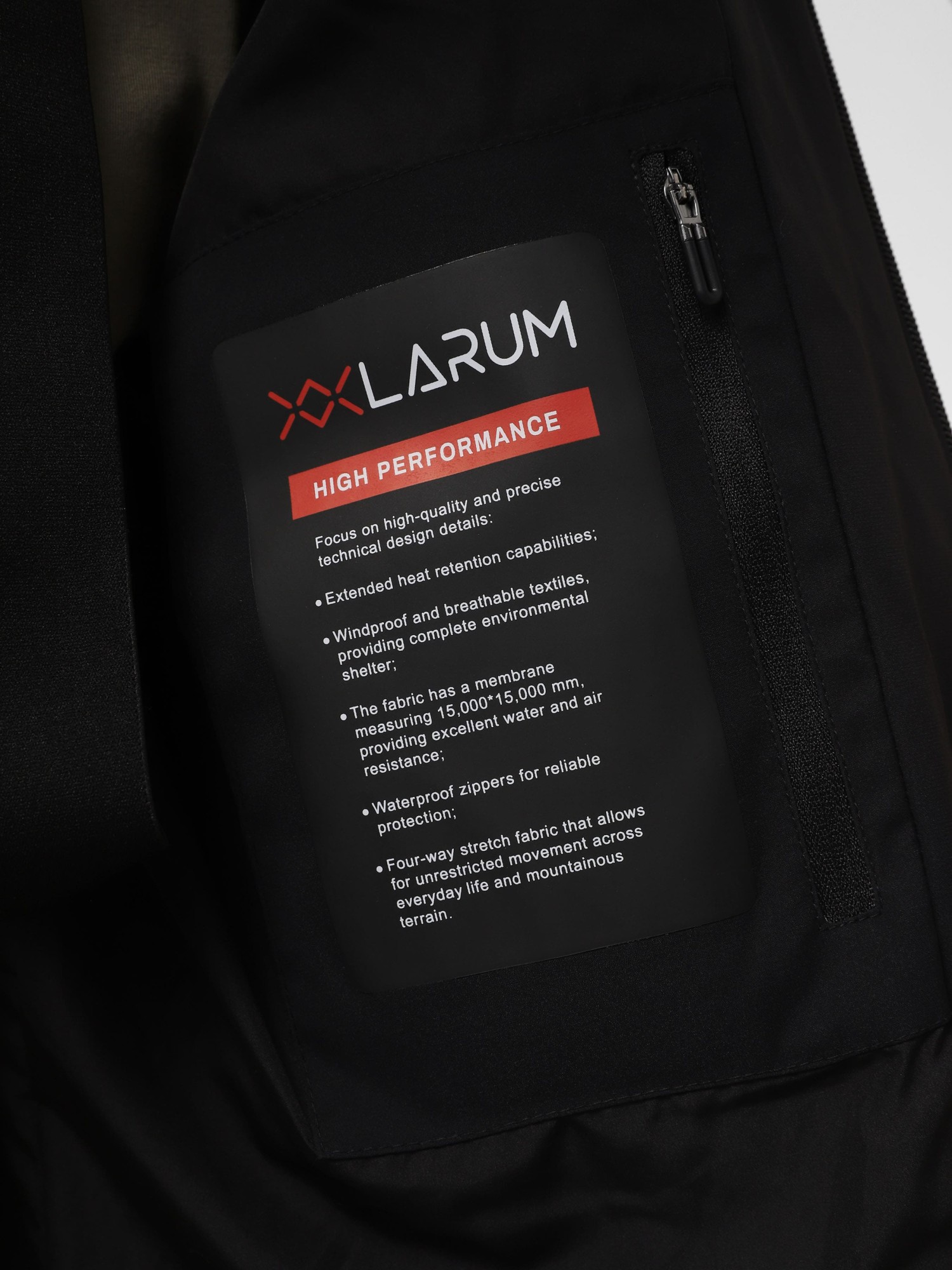 Куртка чоловіча Larum Avalanche чорна 302501-010 изображение 6