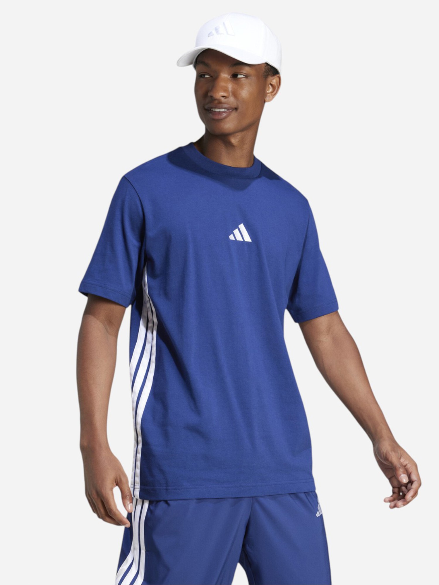 Футболка мужская Adidas M 3S SJ T синяя JE6399 изображение 4