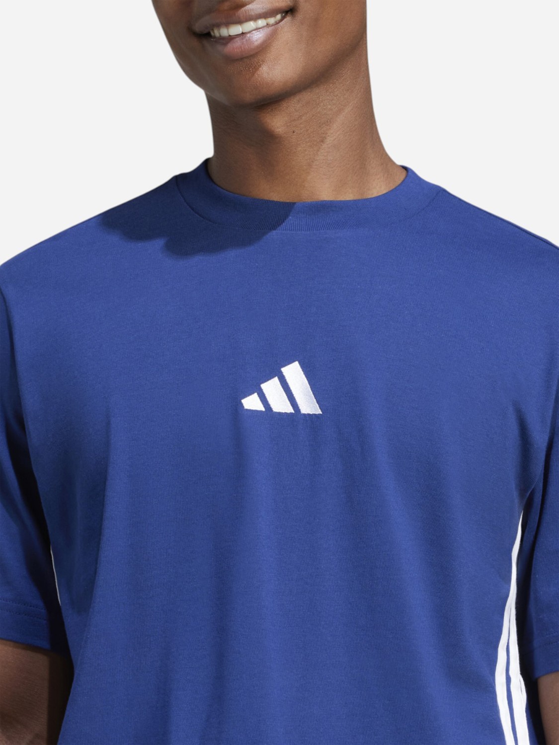 Футболка чоловіча Adidas M 3S SJ T синя JE6399 изображение 5