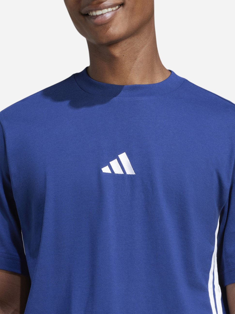 Футболка чоловіча Adidas M 3S SJ T синя JE6399 — фото 5