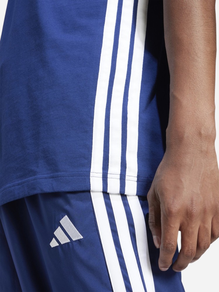 Футболка мужская Adidas M 3S SJ T синяя JE6399 изображение 6