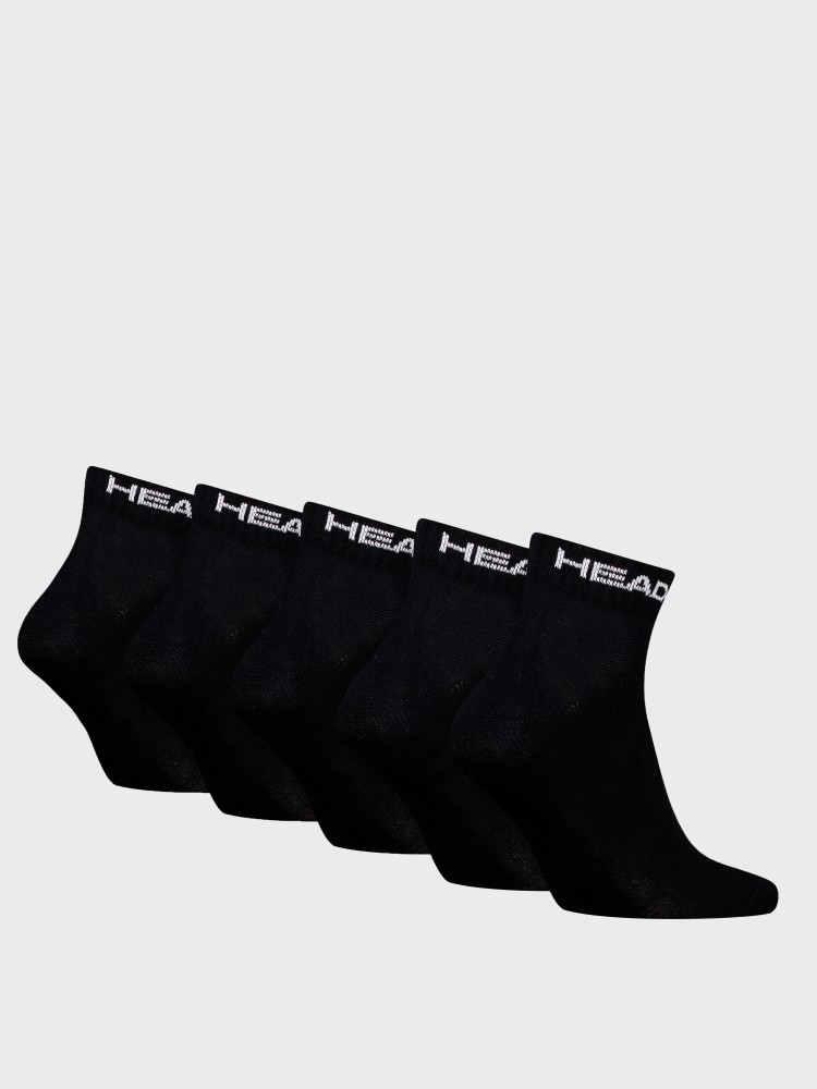 Шкарпетки унісекс HEAD ELEMENTS ALL SPORTS QUARTER 5P ECOM чорні 701232769001 изображение 3