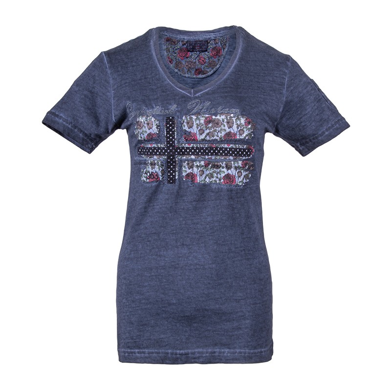 Футболка жіноча Geographical Norway синя SR602-450 изображение 2