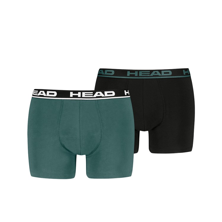 Боксеры мужские HEAD BASIC BOXER 2P зеленые 701202741029