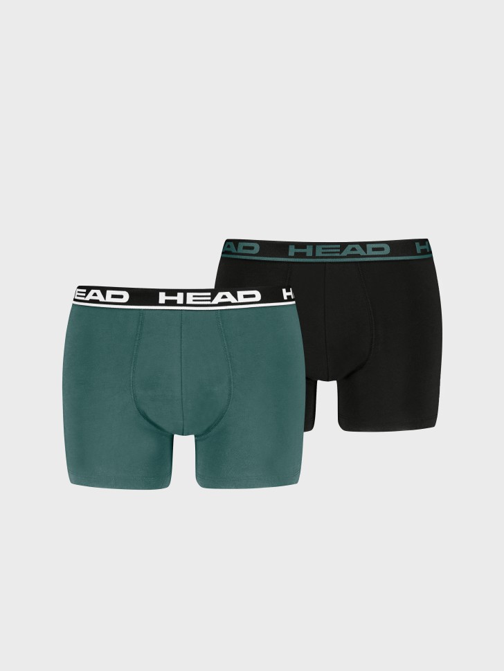 Боксери чоловічі HEAD BASIC BOXER 2P зелені 701202741029 изображение 2
