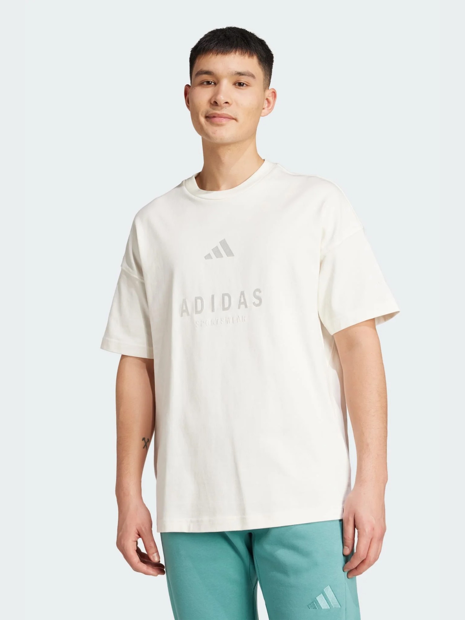 Футболка мужская Adidas M A SZN G T белая JL6552 изображение 2
