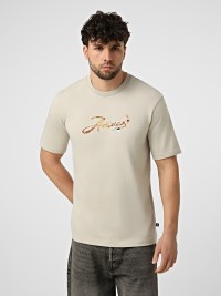 Футболка мужская Adidas M CAFE SCRIPT T бежевая KB2505 изображение 2