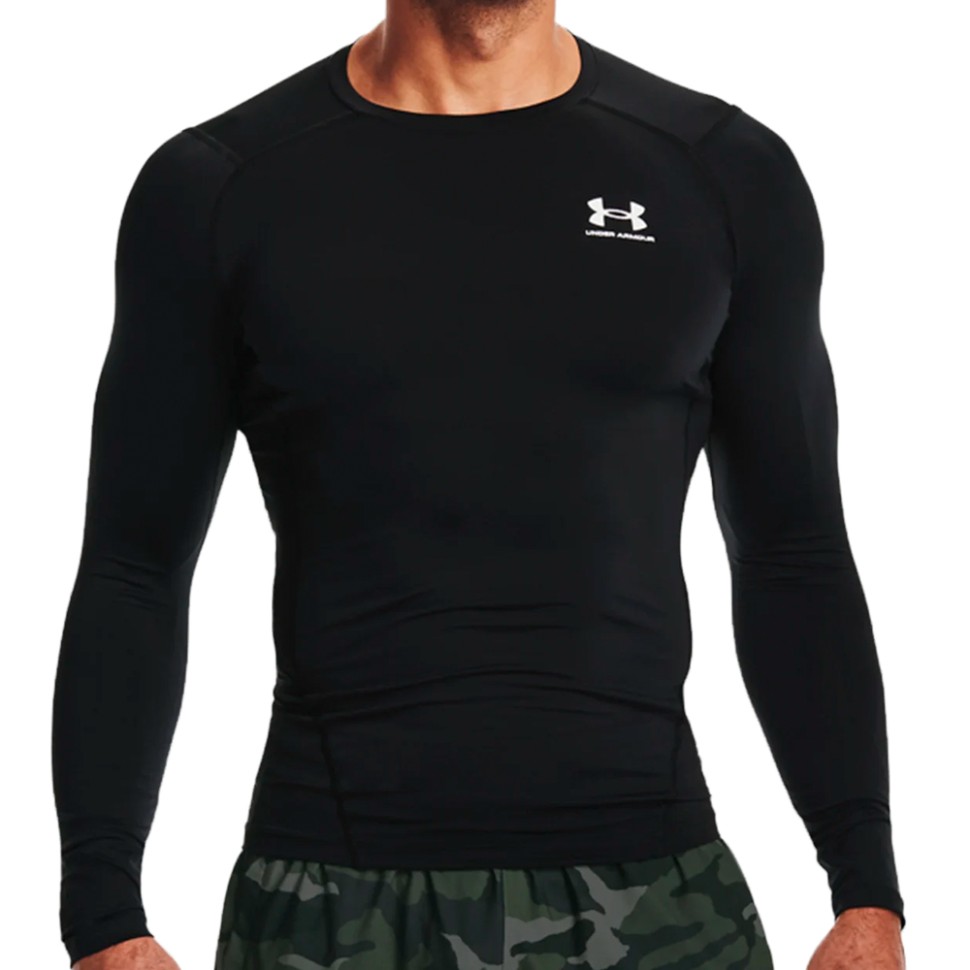 Футболка чоловіча Under Armour Ua Hg Armour Comp Ls чорна 1361524-001 — фото 1